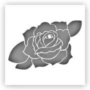 Rose #2 Flower Stencil - Choose a Size - Laser-Cut Reusable Plastic