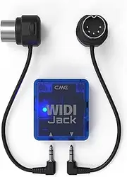 CME WIDI Jack + DIN-5 MIDI Cable Pack - Bluetooth MIDI Interface with 5-PIN DIN MIDI cables Included - Works with all DIN-5 MIDI devices - Wireless MIDI for Synth Keytar Pedalboard Keyboard
