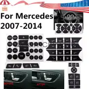 Fit Mercedes 2007-14 Door Steering AC Window Repair Button Kit Decal Stickers