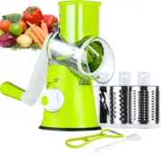 Rotary Cheese Grater Hand Crank, Kitchen Shredder Speed Mandolin Slicer Nut Grin