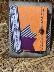 Stampin’ Up! Halloween DIY Card Kit (makes-5) Trick-or-treat Spider Web Neon