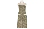 Ladelle Splice Women's Apron Adjustable Neck Slider & Waist Tie - Moss