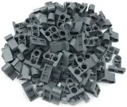 Lego 100 New Dark Bluish Gray Technic Pin Connector Plates with 2 Holes
