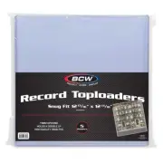 50 CASE NEW BCW Clear 12-inch Toploader Record Album 11mm SNUG FIT Sleeve Holder