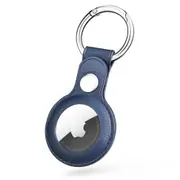 Apple AirTag Leather Case Protective Cover Location Tracker Air Tag Holder Blue