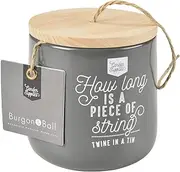 Burgon & Ball Twine Dispenser with 120m of Jute Twine, Charcoal