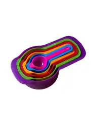 6pcs Colorful Nested Measuring Cup Spoons Set Baking Cooking Kitchen Tool