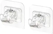 Gkdki Rod Bracket, Rod Bracket Holders Self Adhesive, 4 Pcs Transparent Curtain Rod Bracket Curtain Hook Bracket Kitchen Bathroom Fixed Rod Bracket