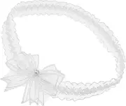 [LIFKOME] White Lace Wedding Garter with Cute Bowknot Elastic Bridal Leg Garters Bride Wedding Garter Bridal Accessories for Women and Bride