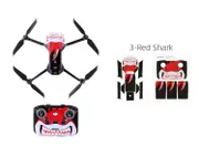 Sunnylife Protective PVC Stickers Skin for Mavic Air 2 (Red Shark)