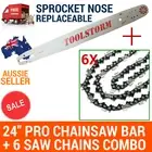 24"/25" PRO CHAINSAW BAR AND 6 CHAINS 3/8 063 84DL FOR MTM 82SX 82CC