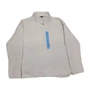 NWT Eddie Bauer Women's Large Cream Quilted Pullover w/ Kangaroo Pockets