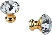Crystal Glass Door Drawer Cupboard knobs,4pcs 30MM Crystal Glass Diamond Furniture Handles Drawer Wardrobe Kitchen Cabinets Cupboard Door Pull Knobs 30mm Pulls(Color:Pink) (Color : Green)