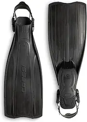 Cressi Pro Light Scuba Diving Fins, Black, Polypropylene, Thermos Rubber