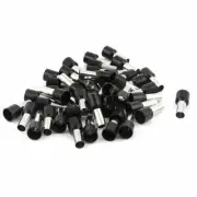 A● 50 x 16mm2 Crimp Cord End Terminal Insulated Bootlace Ferrule Connector Black