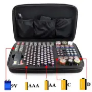 Storage Bag Carry Protective Case for 9V/AAA/AA/C/D Li-ion Battery Shockproof