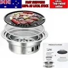 12" Korean Style Table Charcoal Portable BBQ Grill Camping Fire Pit For Outdoor