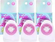 REACH POP Dental Floss, Cinnamon, Plaque Remover for Teeth, Shred Resistant, Vegan Wax, Cruelty Free, Eco Friendly Packaging, Oral Care, PFAS Free, for Adults & Kids, 3 Pack, 54.6 yd