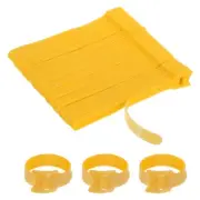 100Pcs 6 Inch Reusable Cable Ties Fastening Hook and Loop Straps Yellow