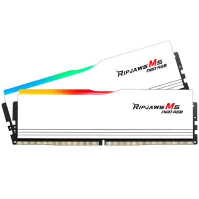 G.Skill RAM DDR5 32GB 2x16GB 6000 Ripjaws M5 Neo White 6000J3038F16GX2-RM5NRW