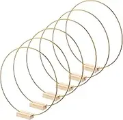 ERINGOGO 6 Set Metal Floral Hoop Centerpiece Wreath Rings with Base for DIY Dream Catcher and Table Decor Material Rings for Craft Projects