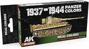 AK Interactive AK-RCS122 1937-1944 Panzer Colors (6x17ml) Model Paint Set for Modelers, Military History Enthusiasts, and Airbrush Users, Ages 14+