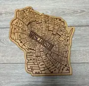 Totally Bamboo A Spin Around Wisconsin Laser-Etched Cutting And Serving Board