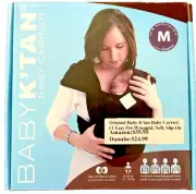 Original Baby K'tan Baby Carrier - M, Eggplant, Pre-Wrapped, Soft, Slip-On