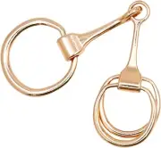 Scarf Tie Buckle Rings for Women, Triangle Horsebit Plating Style Gold