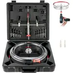 VEVOR Adjustable Hole Saw Cutter Kit, 1-5/8" to 8" (40-200 mm), Two Replaceable Pilot Drill Bits, Twin Blade Recessed Hole Saw with PC Dust Shield, fo