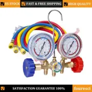 Refrigerant Manifold Gauge Set Refrigeration Charging Hoses Air Conditioning Kit