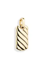 David Yurman Petite Sculpted Cable Dog Tag Enhancer