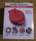 Nostalgia My Mini Red Waffle Maker 5" Cooking Surface New In Box Wear To Box