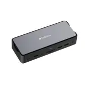 Verbatim Bus Powered USB Type-C Hub Docking Station 15 in 1 HDMI x 2 Display