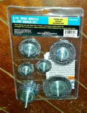 6pc Wire Wheels & Cup Brush Set - Item #01341