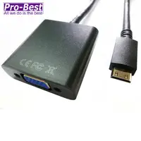 在飛比找PChome24h購物優惠-PRO-BEST MINI HDMI轉VGA 10cm