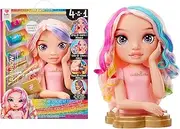 Rainbow High Styling Head - 33 cm Bella - 4-in-1 Playset with Washable Hair Creams, Nail Polish, Brush, & Hair Colouring Tool, Style, Colour, and Polish, Rinse & Repeat, for Kids 4-12 Years Old