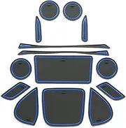 CDEFG Rubber Mats Compatible with Toyota Yaris Cross 2021-2023 2024, Centre Console, Non-Slip Mats, Anti-Dust Cup Holder, Rubber Mat, Armrest, Car, Yaris Cross 2024 Accessories (Blue)