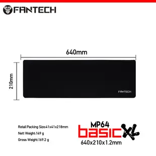 Fantech 遊戲鼠標墊 MP64 Basic XL 64x21cm 黑色鼠標墊