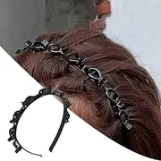 Bangs Hairstyle Hairpin Headband,Professional Weave Bangs Clip,Toothed Headband Braid Tool,Headband With Clips,Trendy Braided Hairdressing Hairpin Clips,Women Girls Fashion Hair Accessories