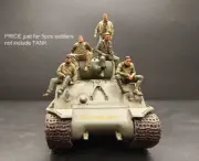 WW2 1/72 1:72 figure USA 5PCS SOLDIERS FURY tank force Soldiers toy