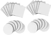 OHPHCALL 40 Pcs Self Adhesive Hook and Loop Tape Double Sided Adhesive Stickers for Home Office and Workshop Easy Peel and Stick Application Organizing and Securing Squares Circles