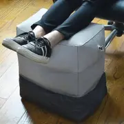 Inflatable Airplane Leg Rest Pillow 3 Adjustable Travel Relax Height Footrest
