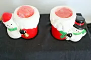 Christmas Around the World-Snowmen Votive Candles - Set of 2