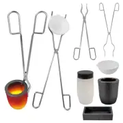 Metal Melting Kit with Crucible Tongs, Graphite Crucible, Quartz Crucible, Me...
