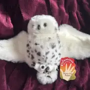Folkmanis Snowy Owl Puppet Plush Full Body Rotating Head 22 Inch Wingspan