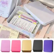 Metal Rectangular Tin Box Empty Jewelry Case with Lid for Pill Candy Craft Cards
