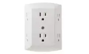 Grounded Sockets Electrical Outlet Multiple Extender Wall Adapter Switch 6 Plug