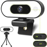 Webcam Ring Light Microphone 1080P HD PC Mac Laptop Desktop