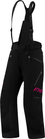 FXR Renegade FX 2023 Ladies Snowmobile Bib Pants, black-pink, Size S 30 for Women Black Pink